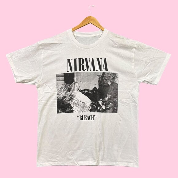 Nirvana Bleach Album Poster Grunge Band Tee XL - Picture 1 of 4